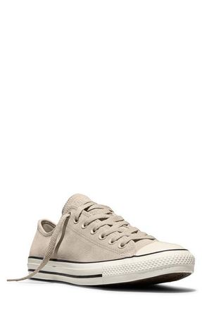 Converse Chuck Taylor All Star Suede Low Top Sneaker in Papyrus/Black/Egret at Nordstrom, Size 10.5