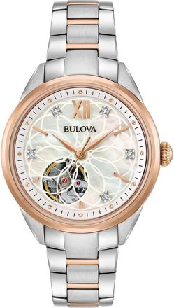 Bulova New Automatic Womens Multicolour Watch 98P170 Stainless Steel (archived) - One Size