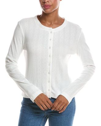 perfectwhitetee Lila Pointelle Cardigan