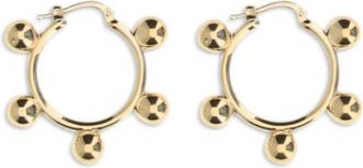 Jil Sander Oorringen met kralen - Goud