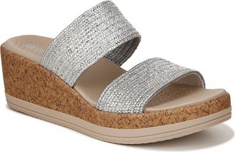 Life Stride Resort Platform Slide Sandal in Silver at Nordstrom Rack, Size 6.5