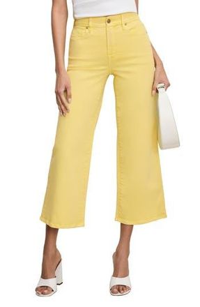 Good American Good Waist Crop Palazzo Jeans in Lemon003 at Nordstrom Rack, Size 6