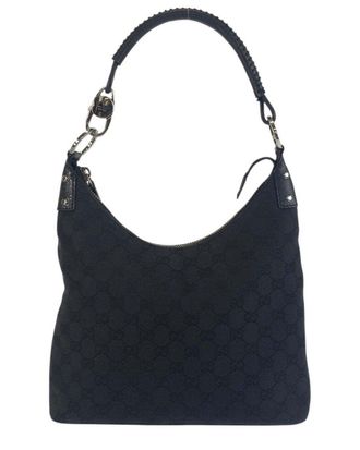 Gucci Black Gg Canvas Shoulder Bag (Authentic Pre-Loved)