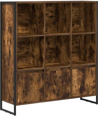 vidaXL Estanter&iacute;a Para Libros 2 Pcs Roble Humo 99,5 X 30 X 108 Cm Vidaxl