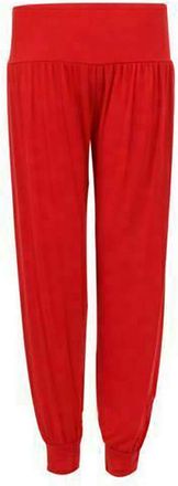 Purple Hanger Womens Plus Size Plain Trousers Leggings Ladies New Stretch Fit Tapered Leg Harem Pants Burgundy Size 16-18