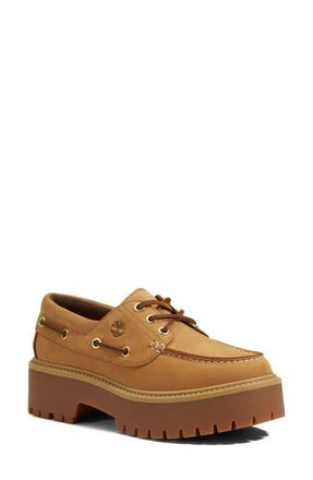 Timberland Stone Street Platform Boat Shoe in Wheat at Nordstrom, Size 6.5