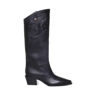 Maisons Skorpios Cowboy Boots - Dames - Cowboylaarzen - Zwart - 38 1/2 EU - Leer - Schoenen