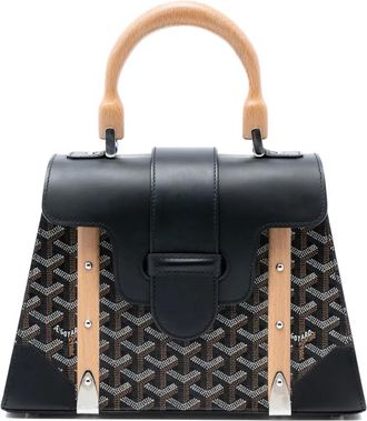 Goyard Borsa a tracolla Saigon Structured PM in tela Goyardine 2021 - Nero