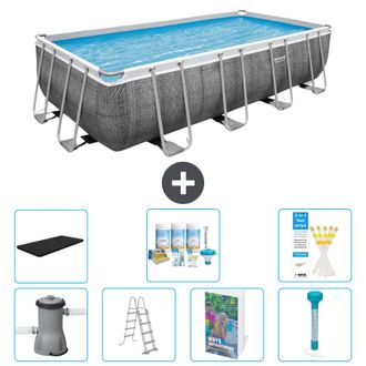 Bestway Piscina Bestway Power Steel Rectangular - 488x244x122 Cm - 8-piezas S574