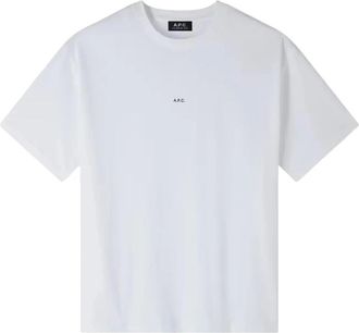 A.P.C. Boxy Micro Logo T-shirt - Heren - T-shirts - Wit - M - Katoen - Tops