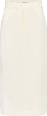 Soaked In Luxury Rokken, Dames, Wit, M, Lange Pencil Rok Gebroken Wit