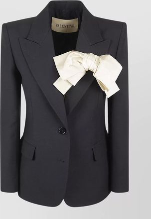 Valentino Garavani couture crepe jacket satin bow detail