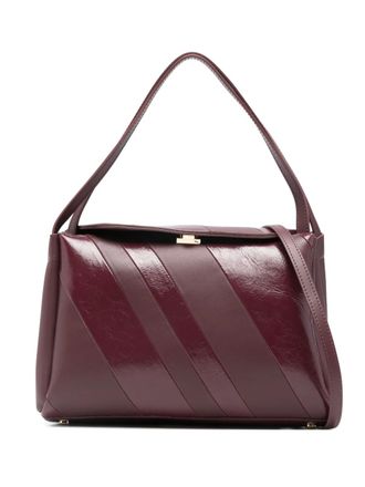 Themoir&egrave; Eudora diagonal-stripe shoulder bag - Purple
