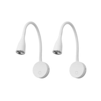 Forlight Luz lectura / aplique de pared mesita de noche led (2 uds) 3,8w blanco