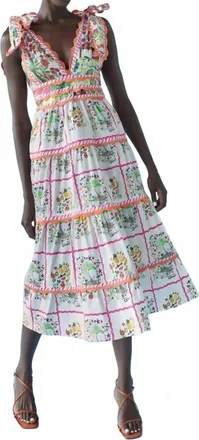 Celia B Chelili Midi Dress In Multi