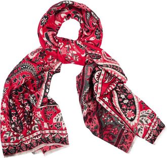 Saachi Paisley Print Bandana Scarf in Red at Nordstrom Rack