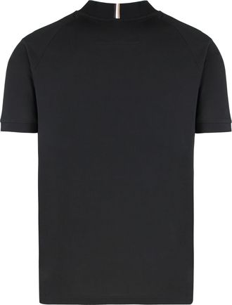 HUGO BOSS Mens Stretch Cotton Piqu&eacute; Polo Shirt Black T-shirts And Polos