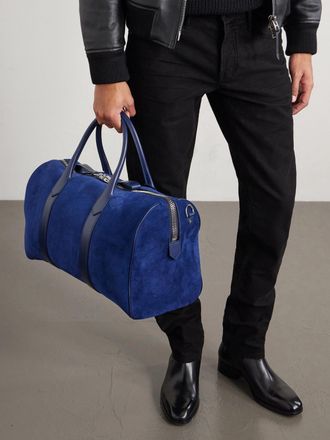 Tom Ford Leather-Trimmed Suede Weekend Bag