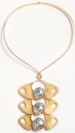 Valentino Garavani Collana Pages in Metallo e Cristalli Donna ORO/CRYSTAL UNI