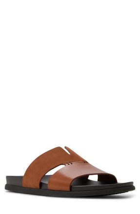 Aldo Marcelo Slide Sandal in Cognac at Nordstrom, Size 11