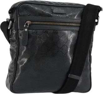 Gucci Pre-owned Canvas Cross Body Bag - Dames - Vintage Schoudertas - Zwart - ONE Size - Vintage