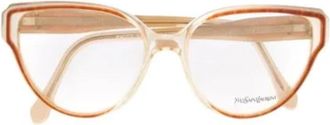 Saint Laurent Pre-owned Acetate sunglasses - Dames - Vintage Accessoires - Oranje - ONE Size - Vintage