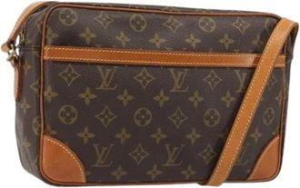 Louis Vuitton Pre-owned Monogram Canvas Shoulder Bag - Dames - Vintage Schoudertas - Bruin - ONE Size - Leer - Vintage