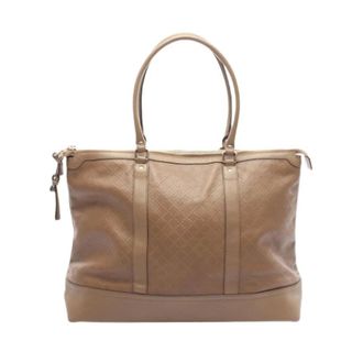 Gucci Pre-owned Tote Bags, female, Brown, Size: ONE SIZE Pre-owned Leather gucci-bags