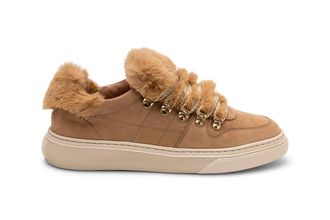 Hogan Faux-Fur Trimmed Sneakers
