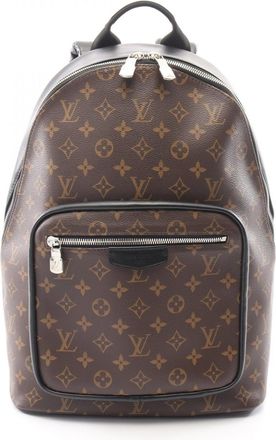 Louis Vuitton Black Brown Monogram Macassar Coated Canvas Leather Backpack (Pre-Owned)