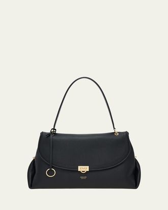Ferragamo Gancini Leather Shoulder Bag