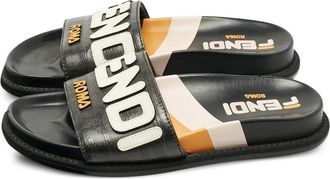 Fendi Sandali slides Mania - Nero