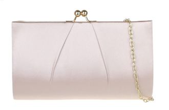 Girly HandBags Womens Ball Clasp Clutch Bag Nude