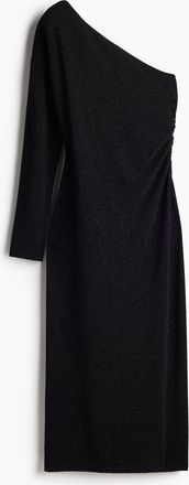 H&M Glitzerndes One-Shoulder-Kleid - Schwarz