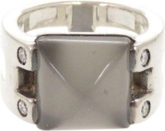 Herm&egrave;s Silver Silver 925 Band Ring (Pre-Owned)