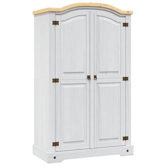 Berkfield Home Wardrobe Mexican Pine Corona Range 2 Doors White