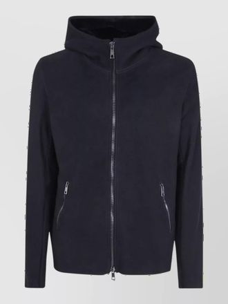 Giorgio Brato leather hooded jacket