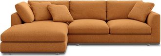 Castlery Hamilton Chaise Sectional Sofa Left Facing Customized, Performance Boucle Rust, Spill Resistant, Removable Covers for Sofas by Castlery