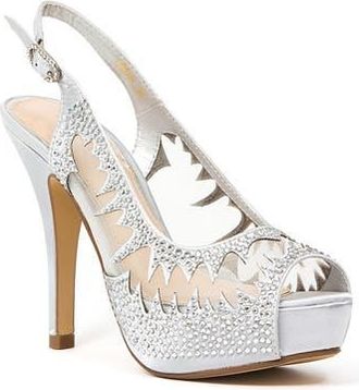 Lady Couture Dream Peep Toe Slingback Pump in Silver at Nordstrom Rack, Size 6.5-7Us / 37Eu