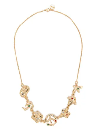 Palm Angels Melted Icons necklace - women - glass/Gold Plated Brass - One Size
