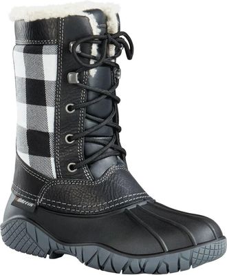 Baffin Jasper Women Black Plaid Leather Waterproof Insulated Winter Boots Rock69