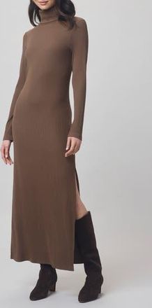 Splendid x @cellajaneblog Rib Turtleneck Dress in Truffle at Nordstrom Rack, Size Large
