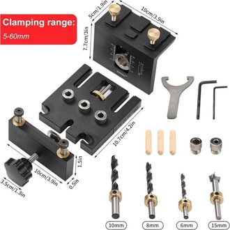 OEM Juego De Plantillas De Perforaci&oacute;n, Plantilla Para Agujeros De Bolsillo De 8/10/15 Mm, Kit 3 En 1 Para Gu&iacute;a De Broca De Espiga De Madera, Herramientas