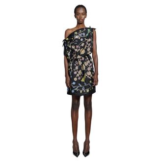 Versace Printed Silk Twill Mini Dress