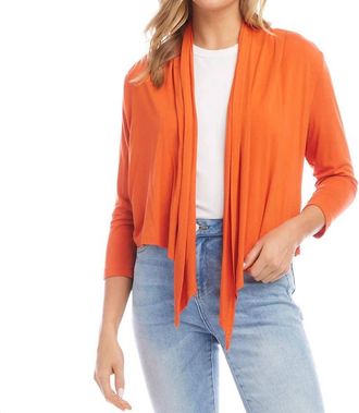 Karen Kane Calli Cardigan In Orange