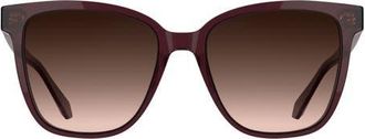 Kendra Scott Dira 56mm Rectangular Sunglasses in Wine at Nordstrom