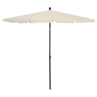 Berkfield Home Garden Parasol with Pole 210x140 cm Sand in Beige