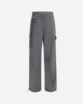 Ganni Stretch cotton cargo Pants Female 40