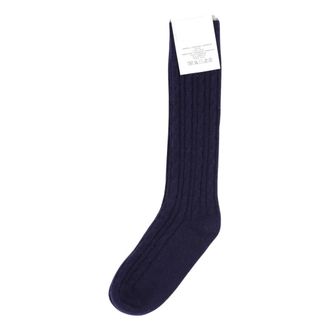 Eleventy Calzini in Cashmere a Trecce Raffinate - - Underwear - Uomo - Blu - ONE SIZE
