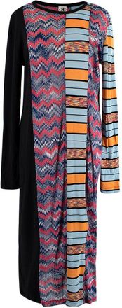Missoni M Collection Panelled Zig Zag Knit Midi Dress Size XL